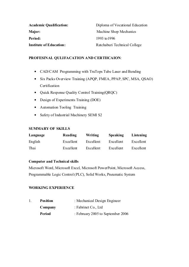 academic curriculum vitae template download