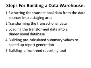 BUILDING A DATA WAREHOUSE | PPTX