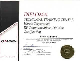 Diploma Harris Technical Training Center_opt