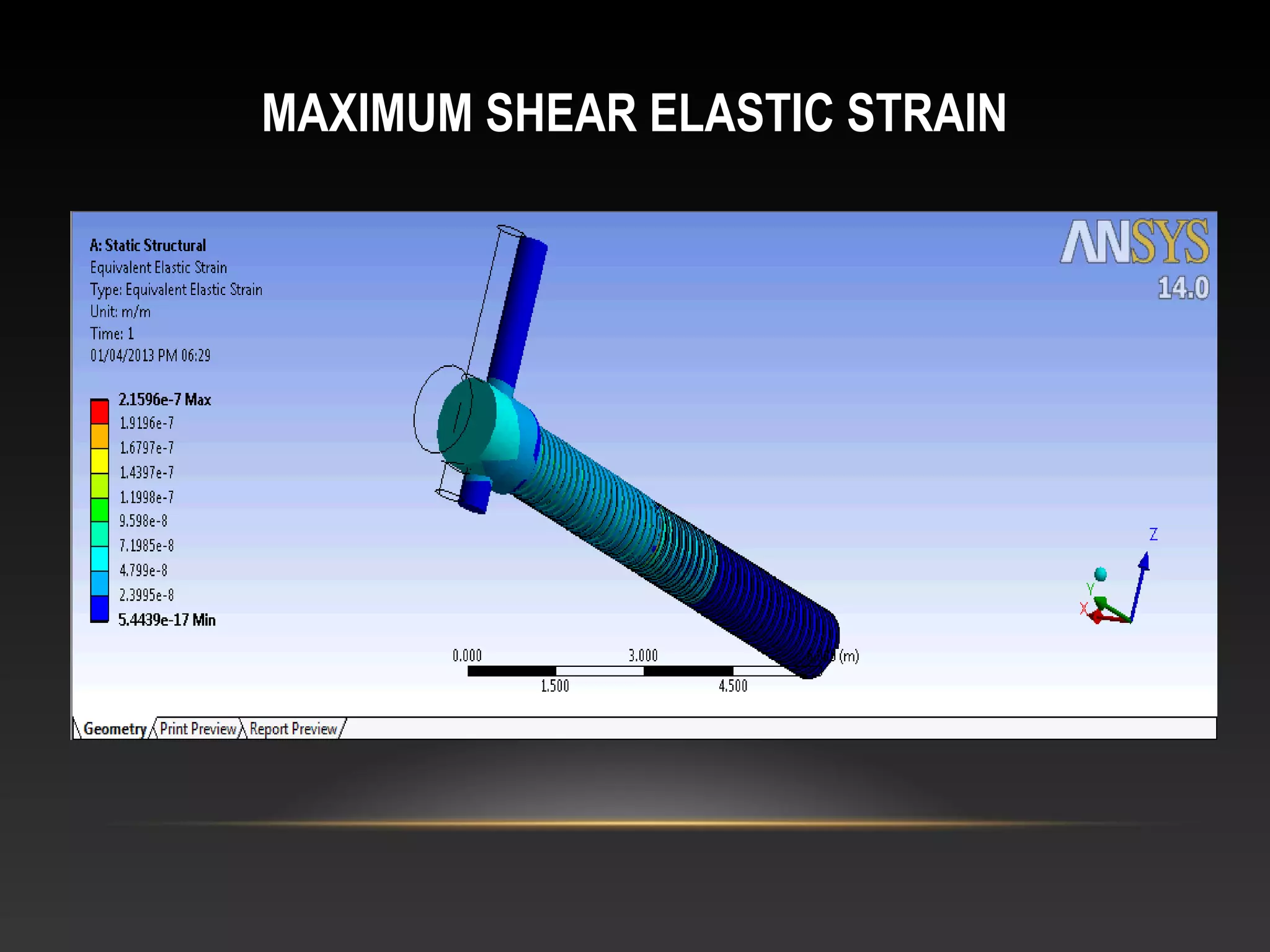 MAXIMUM SHEAR ELASTIC STRAIN
 