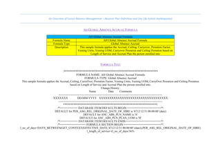 An Overview of Fusion Absence Management Absence Plan Definition and ...