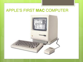 APPLE’S FIRST MAC COMPUTER
 