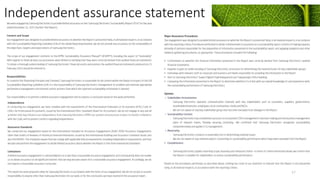 Independent assurance statement
17
 
