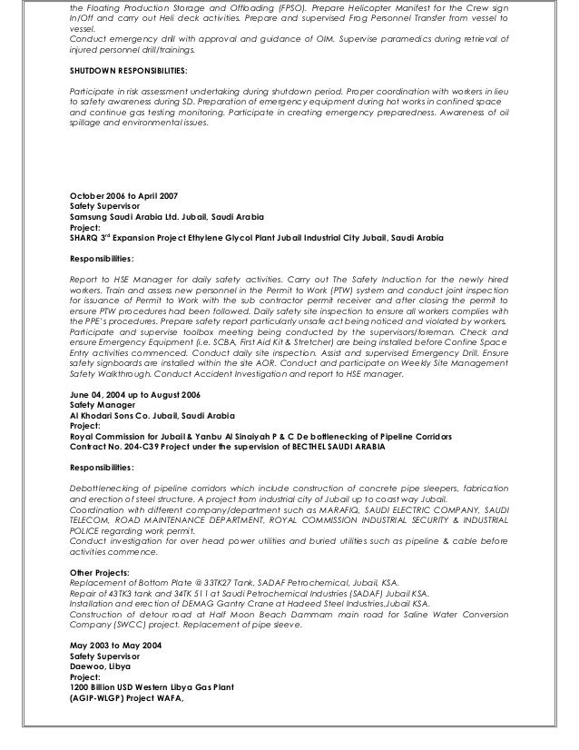 Arnel Z. Gupit CV HSE Manager