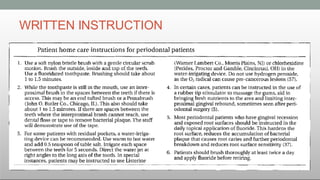 WRITTEN INSTRUCTION
 