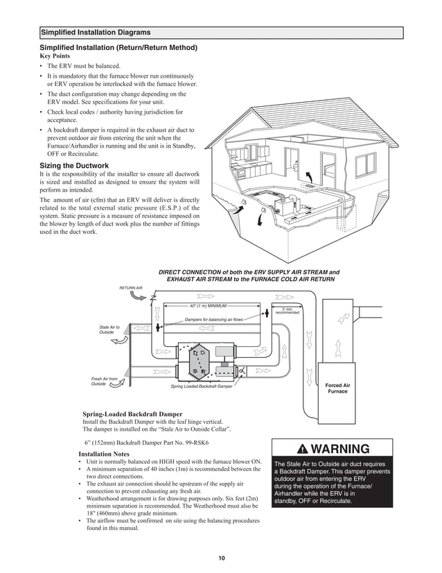 LifeBreath Operation & Installation Manual max series 150 200 erv PDF