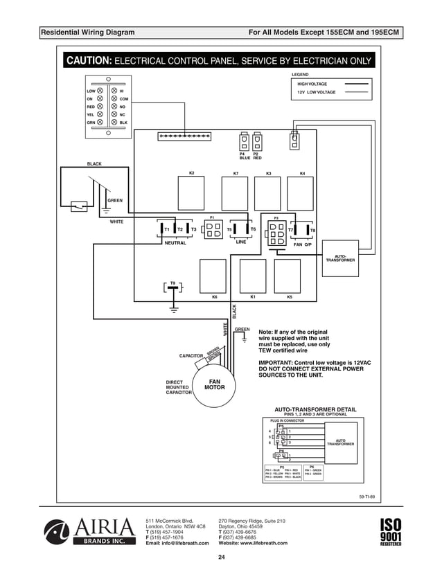 LifeBreath Operation & Installation Manual max series 150 200 erv PDF