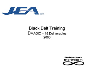 Black Belt Training D MAGIC – 15 Deliverables 2008 