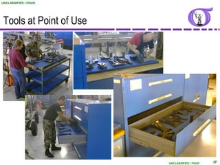 UNCLASSIFIED / FOUO




 Tools at Point of Use




                         UNCLASSIFIED / FOUO   78
                                                78
 