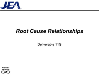 Root Cause Relationships Deliverable 11G 