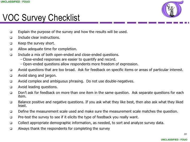 voice of the customer template