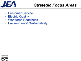 Strategic Focus Areas Customer Service Electric Quality Workforce Readiness Environmental Sustainability  