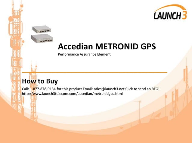 Accedian METRONID GPS | PPT