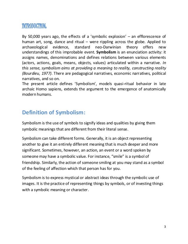 ROLE AND SIGNIFICANCE OF SYMBOLS