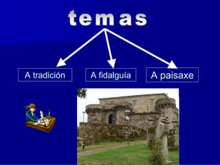 A tradición   A fidalguía   A paisaxe
 