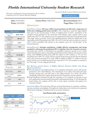FIU CFA Research Challenge Report - 2013-2014 | PDF