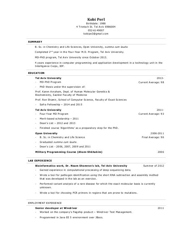 Doc resume perl