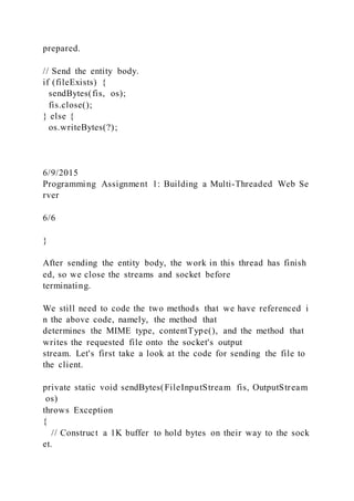 692015 programming assignment 1 building a multi­threaded w | DOCX