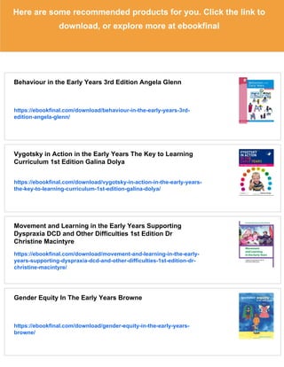 Outdoor Learning in the Early Years Management and Innovation 3rd ...