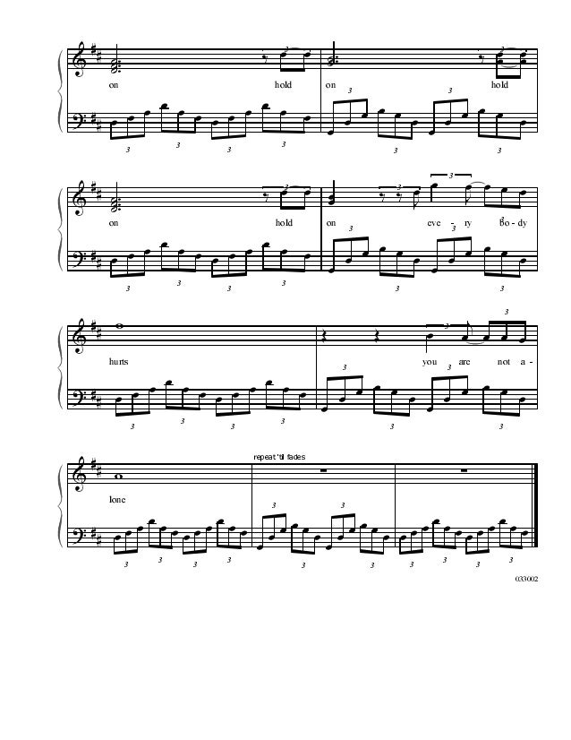 Everybody Hurts Piano Sheet everybody hurts piano sheet