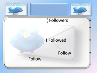 ( Followers

•
•

( Followed

•

Follow
Follow

•

 