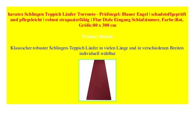 Havatex Schlingen Teppich Laufer Torronto Prufsiegel Blauer Engel