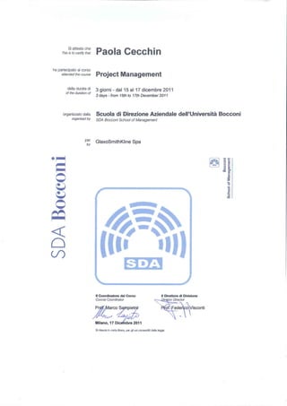 Bocconi - Project Management 2011