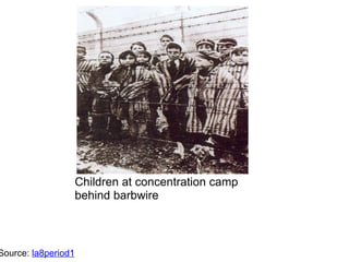 Children at concentration camp behind barbwire Source:  la8period1 