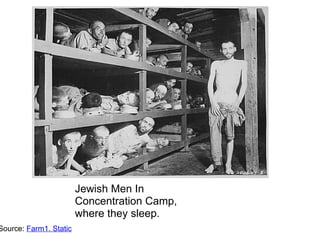 Jewish Men In  Concentration Camp, where they sleep. Source:  Farm1. Static 