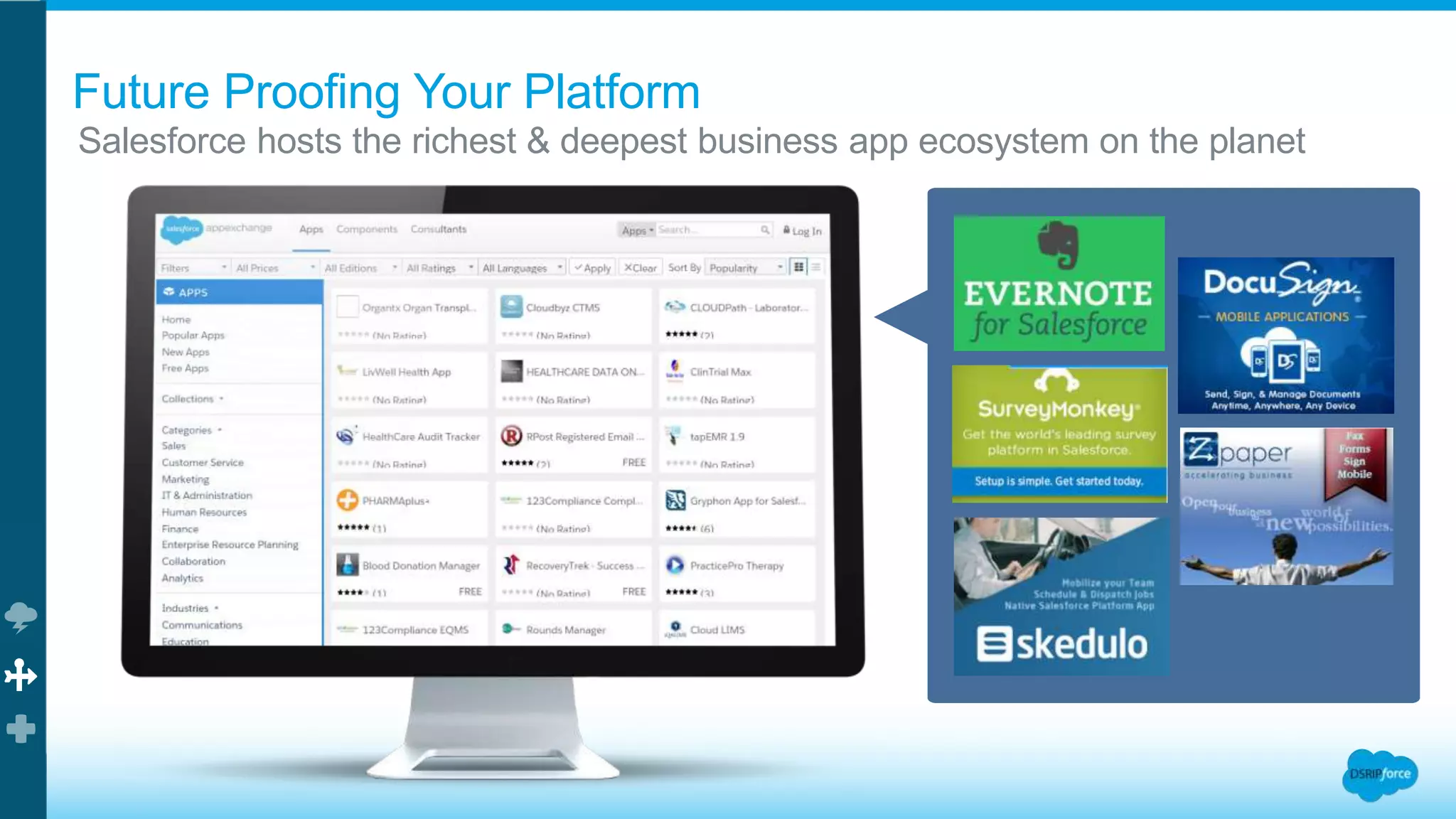 Future Proofing Your Platform
Salesforce hosts the richest & deepest business app ecosystem on the planet
 