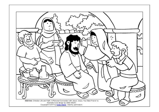 Download Coloring Page: Meals with Jesus: "She Will Be Remembered"