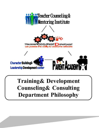 Training& Development
Counseling& Consulting
Department Philosophy
 