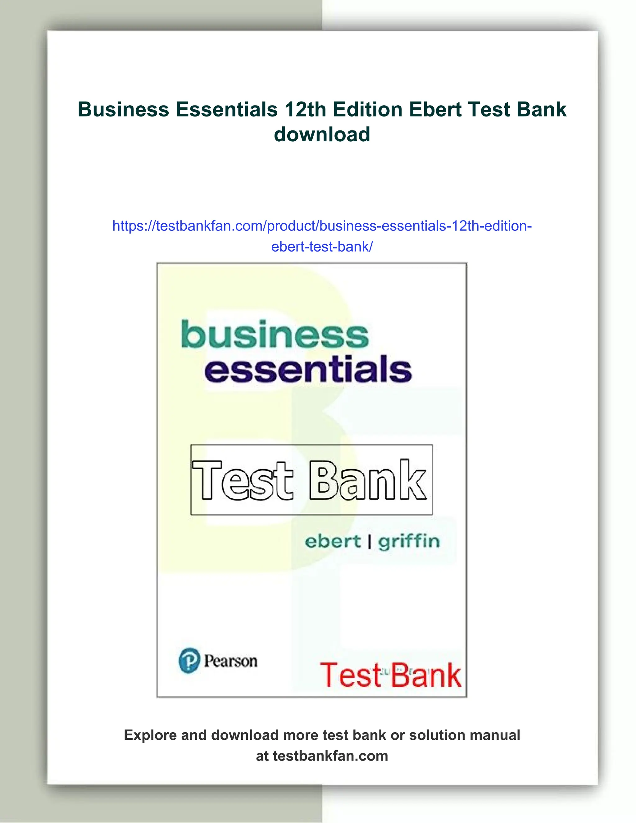 Business Essentials (12th Edition英語) Business Essentials, 12/e