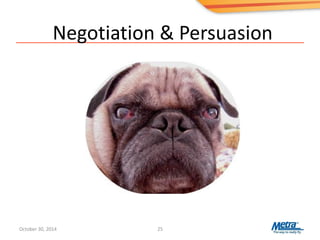 Negotiation & Persuasion
25October 30, 2014
 
