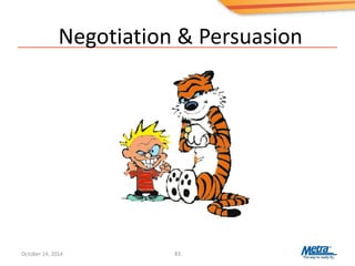 Negotiation & Persuasion
October 14, 2014 83
 