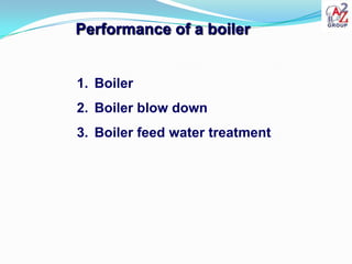Performance of a Boiler


Boiler Efficiency: Indirect Method
Efficiency of boiler () = 100 – (i+ii+iii+iv+v+vi+vii)

Prin...