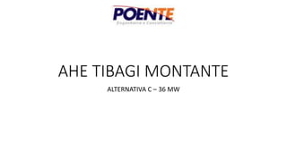 AHE TIBAGI MONTANTE
ALTERNATIVA C – 36 MW
 
