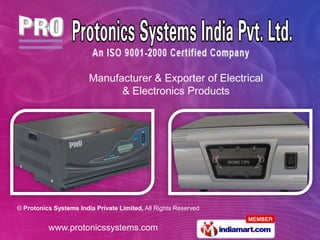 Manufacturer & Exporter of Electrical  & Electronics Products 