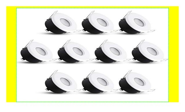 10x Led Bad Einbaustrahler Set Ip65 Weiss Rund 230v Ideal Fur Badez
