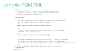 Le fichier POM.XML
 