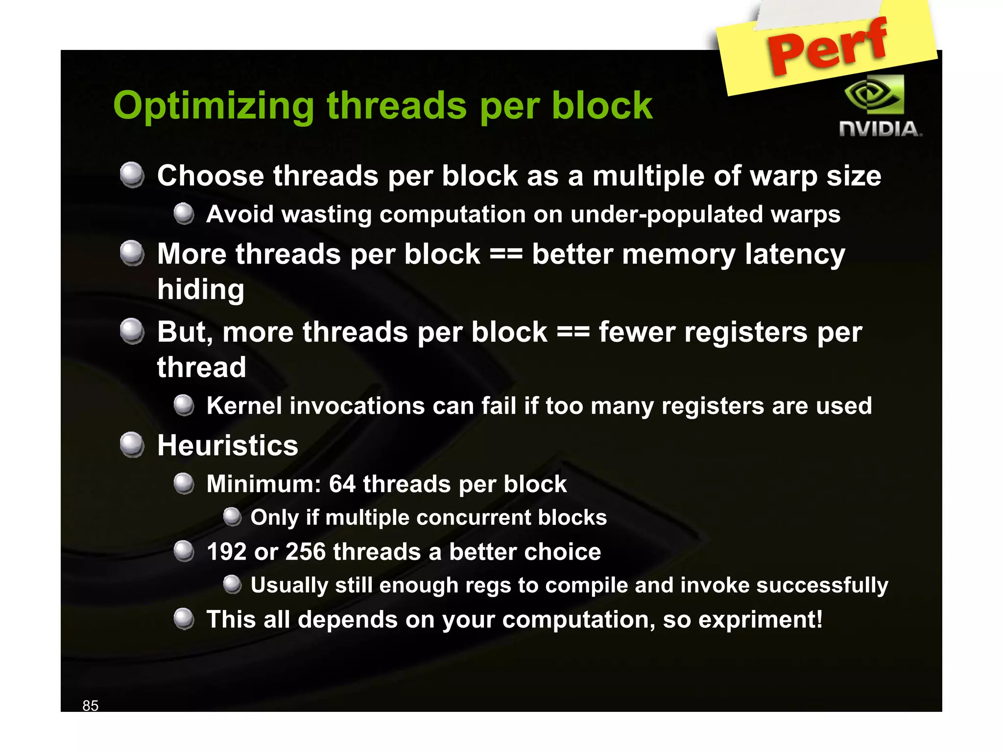 IAP09 CUDA@MIT 6.963 - Lecture 04: CUDA Advanced #1 (Nicolas Pinto, MIT)