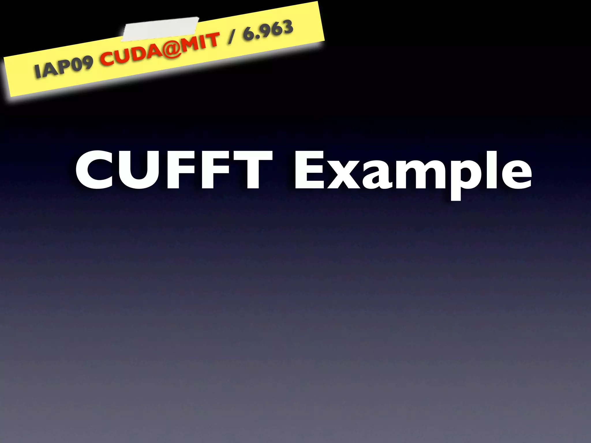 IAP09 CUDA@MIT 6.963 - Lecture 04: CUDA Advanced #1 (Nicolas Pinto, MIT)