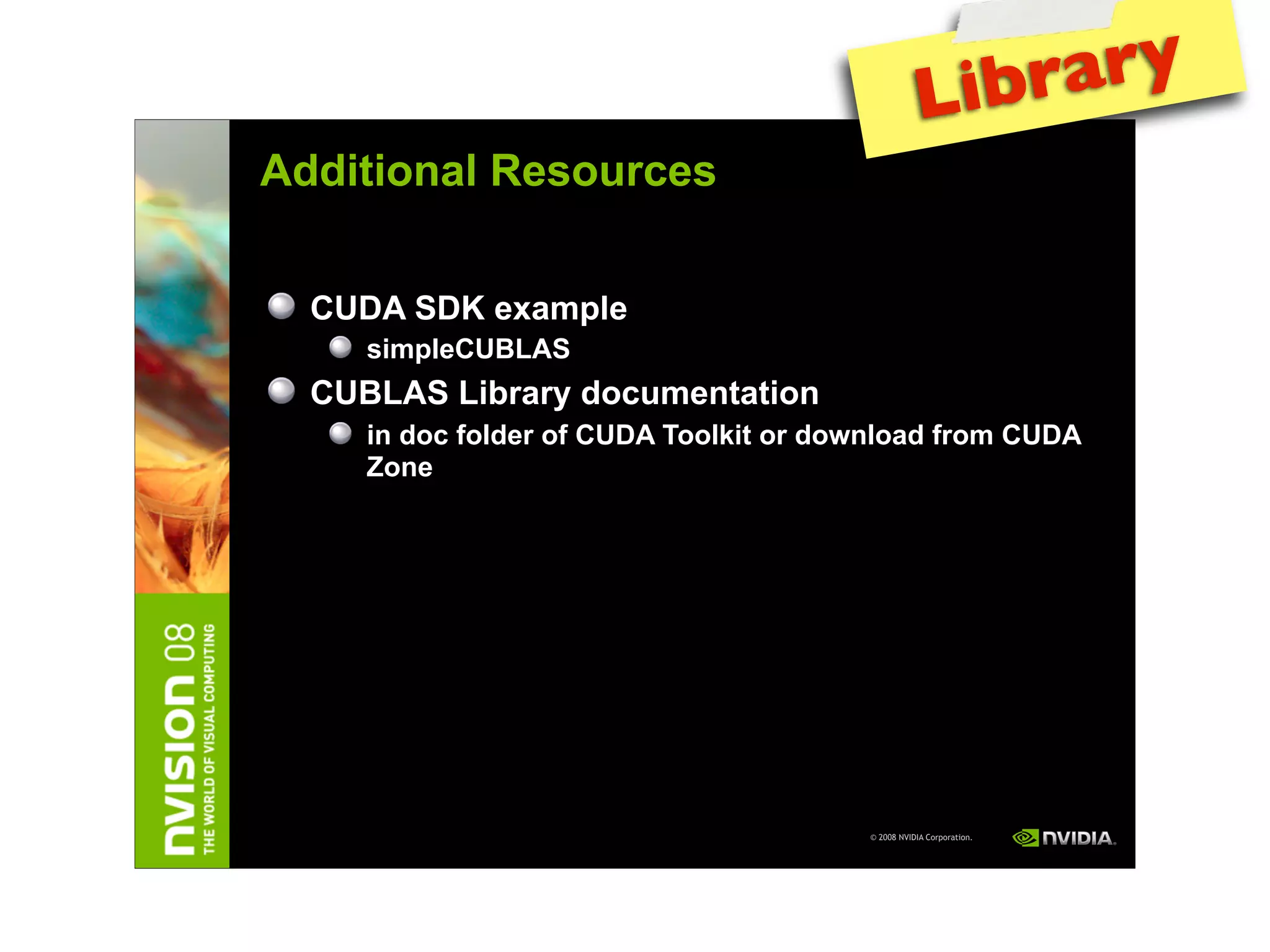 IAP09 CUDA@MIT 6.963 - Lecture 04: CUDA Advanced #1 (Nicolas Pinto, MIT)
