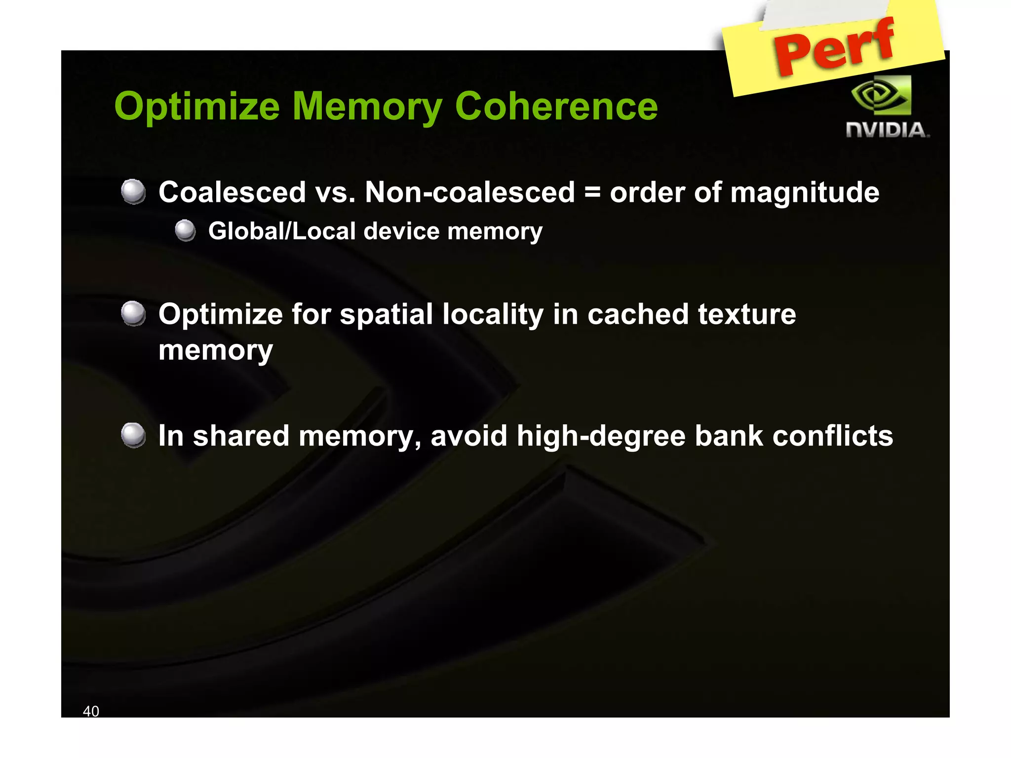 IAP09 CUDA@MIT 6.963 - Lecture 04: CUDA Advanced #1 (Nicolas Pinto, MIT)