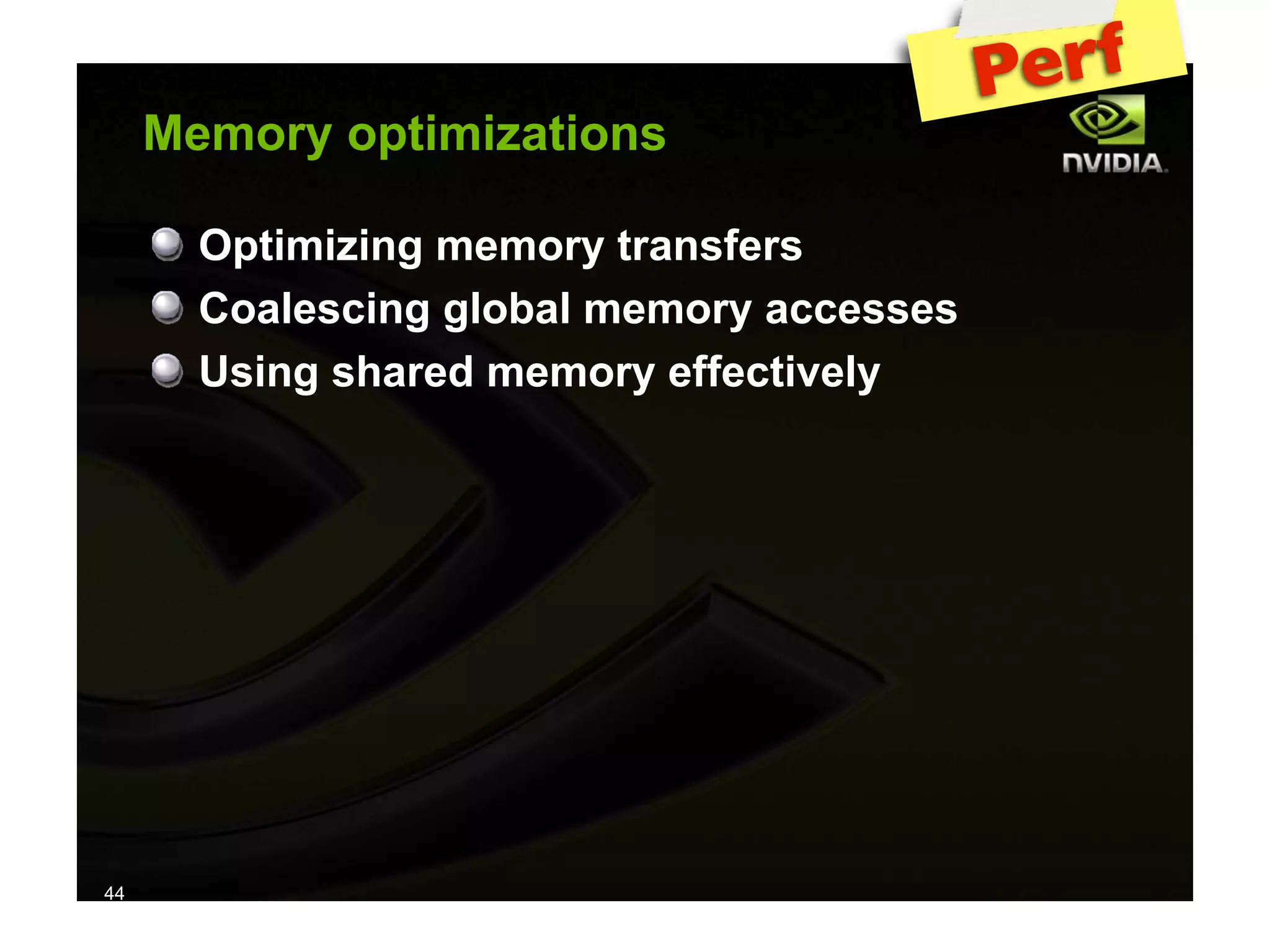 IAP09 CUDA@MIT 6.963 - Lecture 04: CUDA Advanced #1 (Nicolas Pinto, MIT)