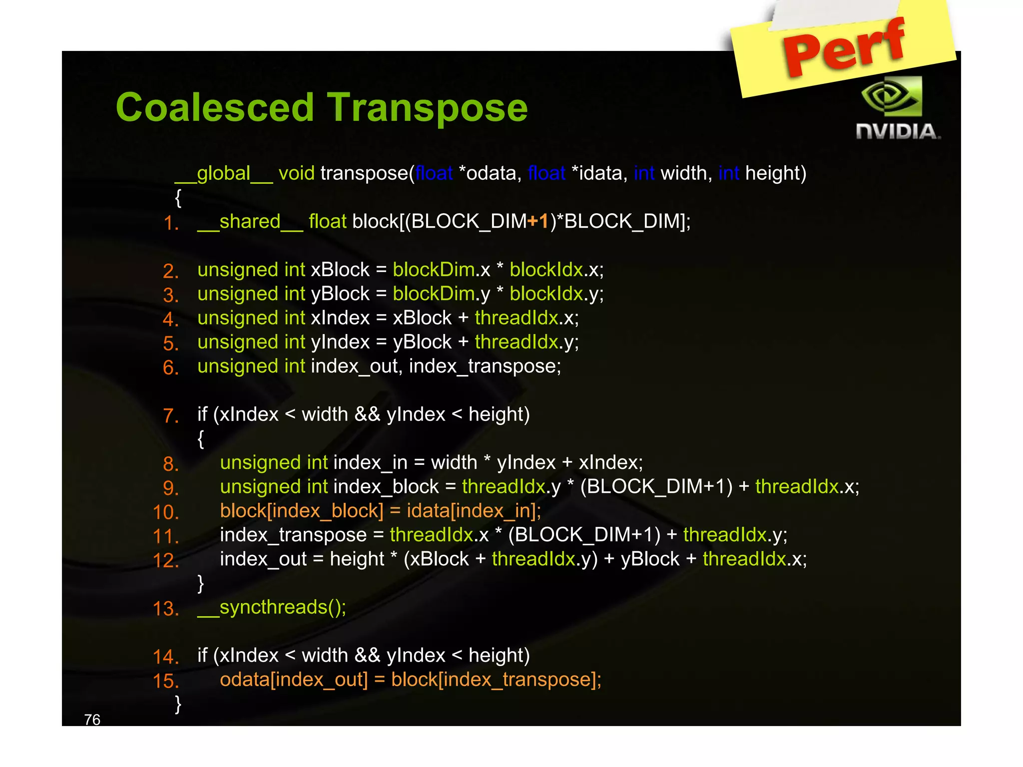 IAP09 CUDA@MIT 6.963 - Lecture 04: CUDA Advanced #1 (Nicolas Pinto, MIT)