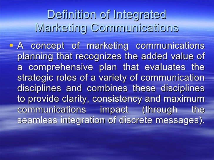 Introduction The Concept Of Integrated Marketing Communication