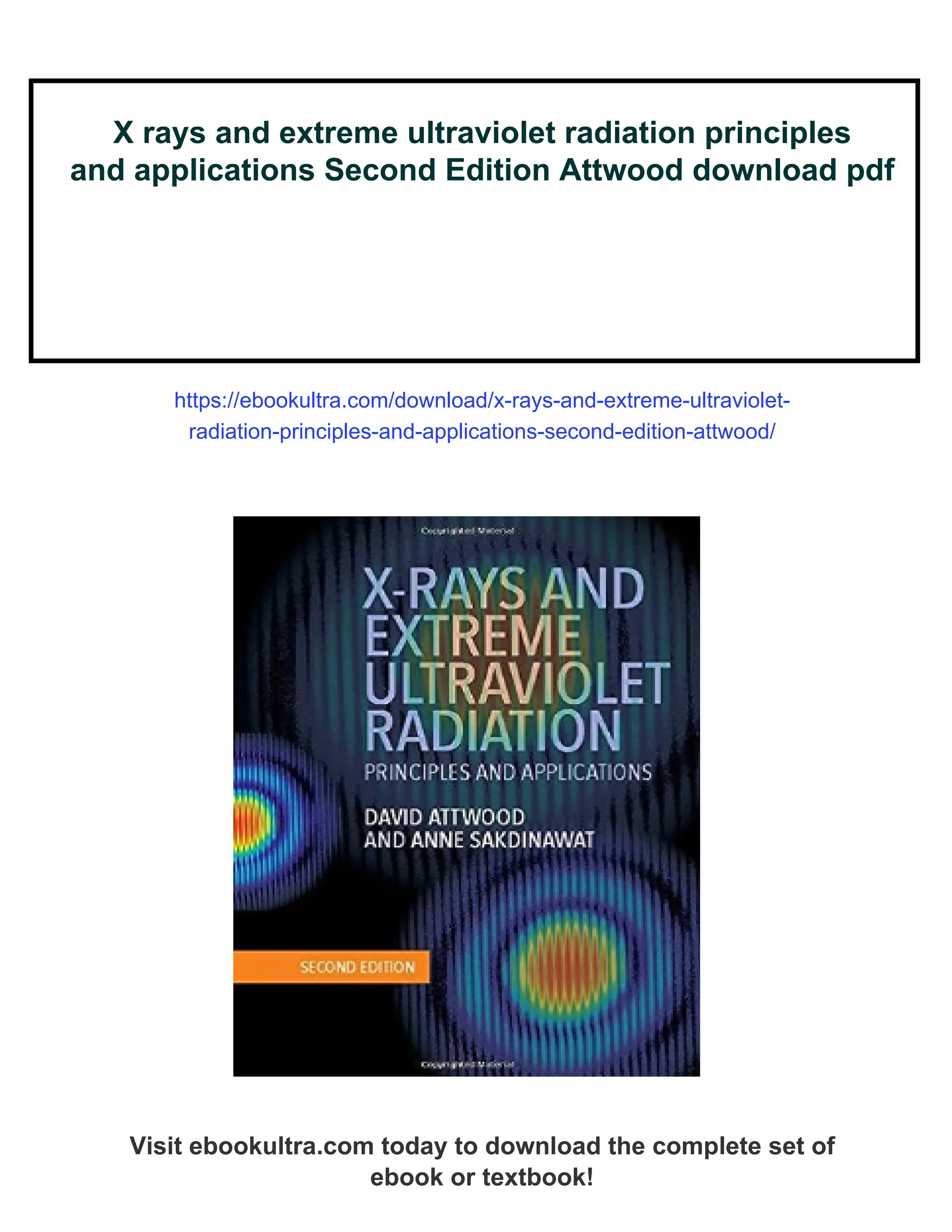 X rays and extreme ultraviolet radiation principles and applications ...
