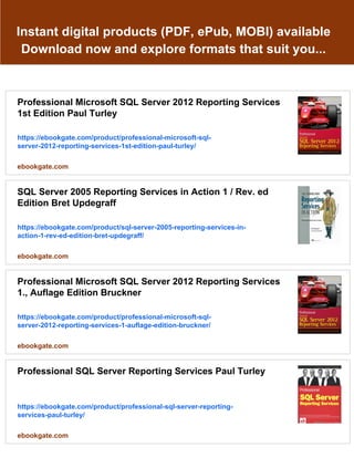 Microsoft Reporting Services in Action 1st Edition Teo Lachev | PDF