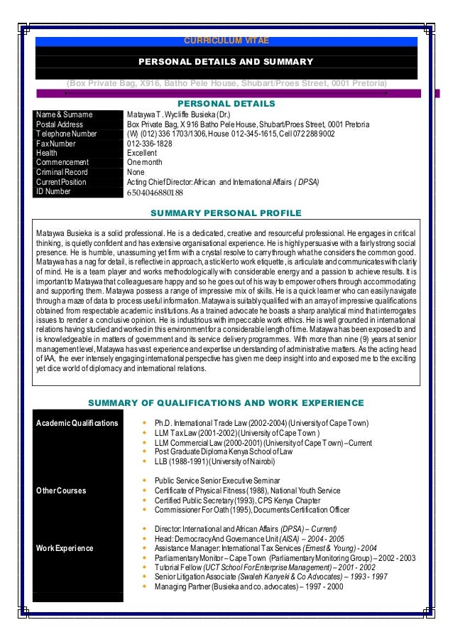 Curriculum vitae format in word Curriculum vitae format in word image